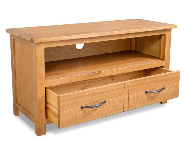 TV komoda, 90 x 35 x 48 cm, masivno hrastovo drvo