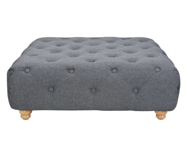 Tabure od tekstila, 80 x 80 x 30 cm, tamno siva