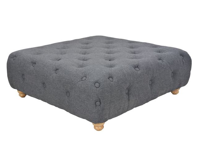 Tabure od tekstila, 80 x 80 x 30 cm, tamno siva