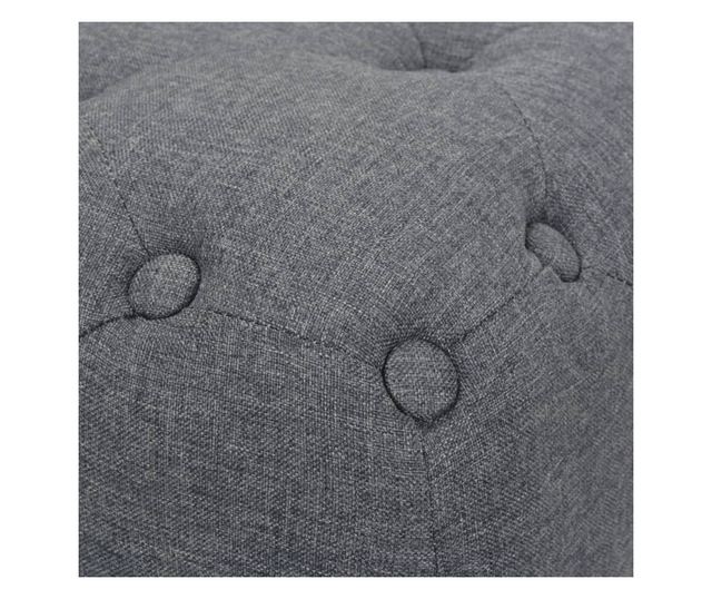 Tabure od tekstila, 80 x 80 x 30 cm, tamno siva