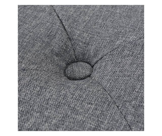 Tabure od tekstila, 80 x 80 x 30 cm, tamno siva