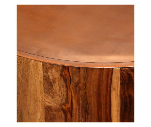 Stolić za kavu, masivno drvo palisandra i čelik, 68 cm