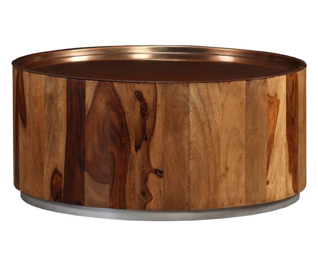 Stolić za kavu, masivno drvo palisandra i čelik, 68 cm