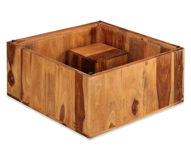 Stolić za kavu, masivno drvo sheesham, 70 x 70 x 30 cm