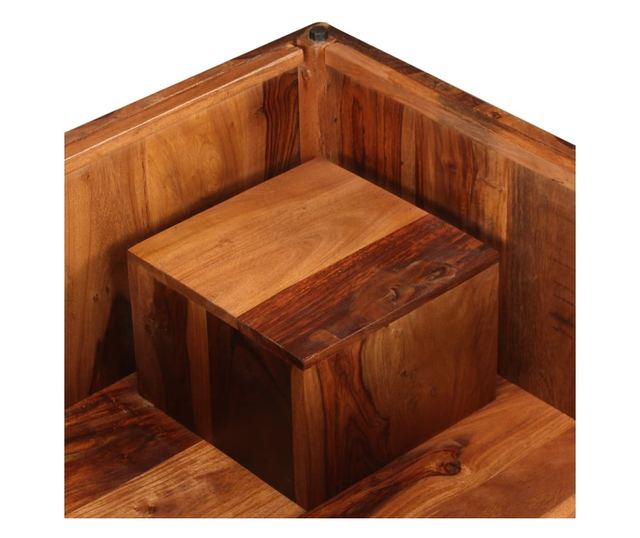 Stolić za kavu, masivno drvo sheesham, 70 x 70 x 30 cm