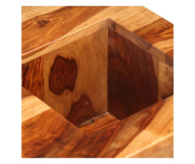 Stolić za kavu, masivno drvo sheesham, 70 x 70 x 30 cm