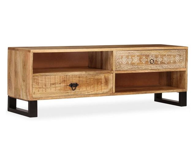 TV komoda, 120 x 30 x 40 cm, masivno drvo manga