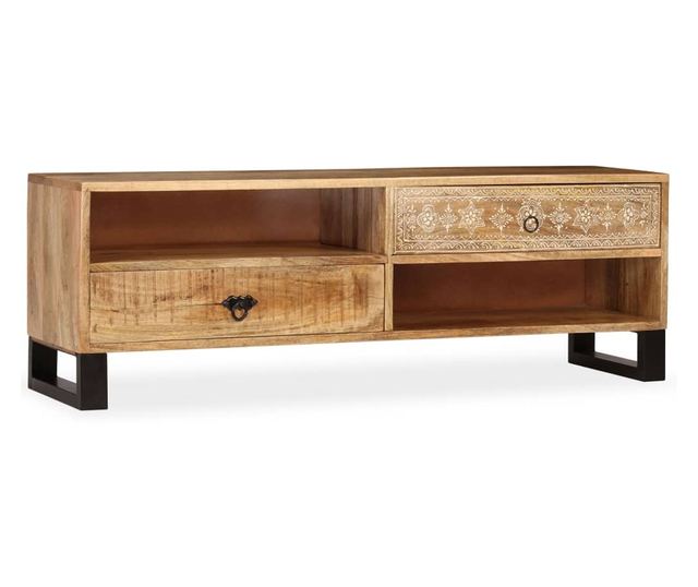 TV komoda, 120 x 30 x 40 cm, masivno drvo manga