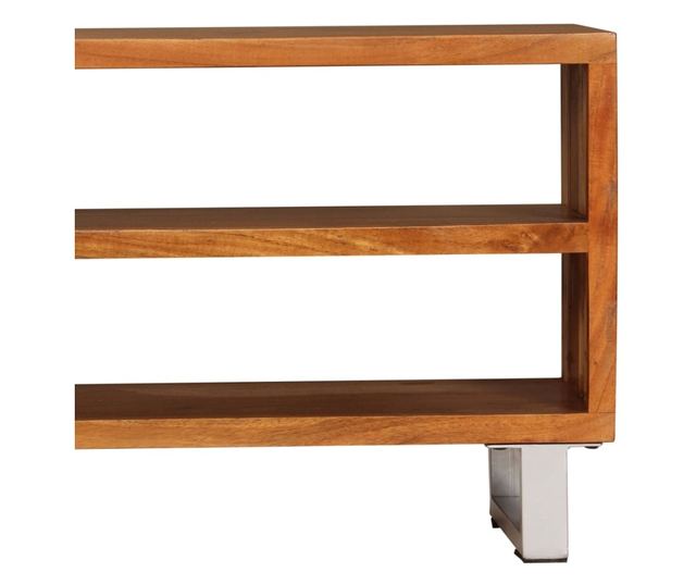 TV komoda od masivnog drva s rezbarenim vratima, 140 x 30 x 40 cm