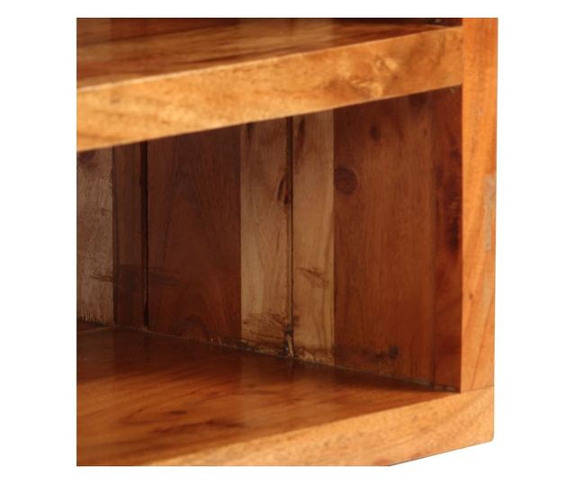 TV komoda od masivnog drva s rezbarenim vratima, 140 x 30 x 40 cm