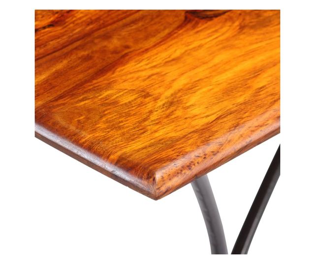 Stol za kavu, zakrivljene noge Masivno drvo sheesham 110x60x39 cm