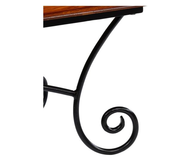 Stol za kavu, zakrivljene noge Masivno drvo sheesham 110x60x39 cm