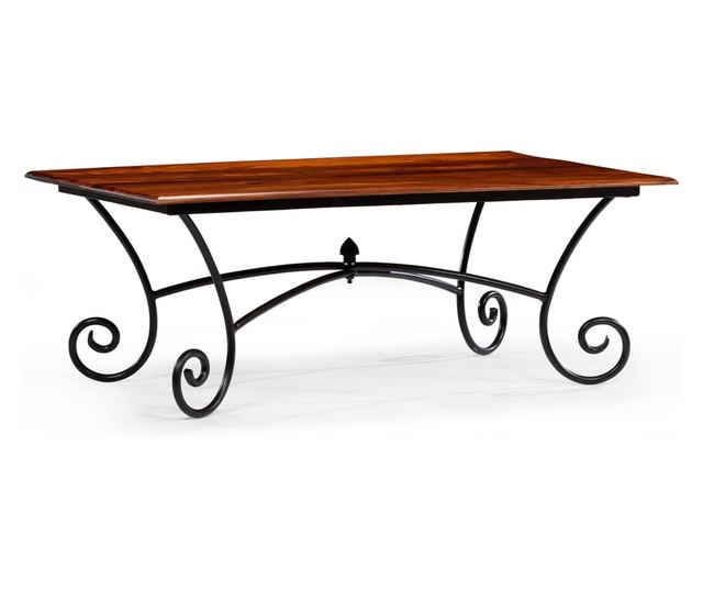 Stol za kavu, zakrivljene noge Masivno drvo sheesham 110x60x39 cm