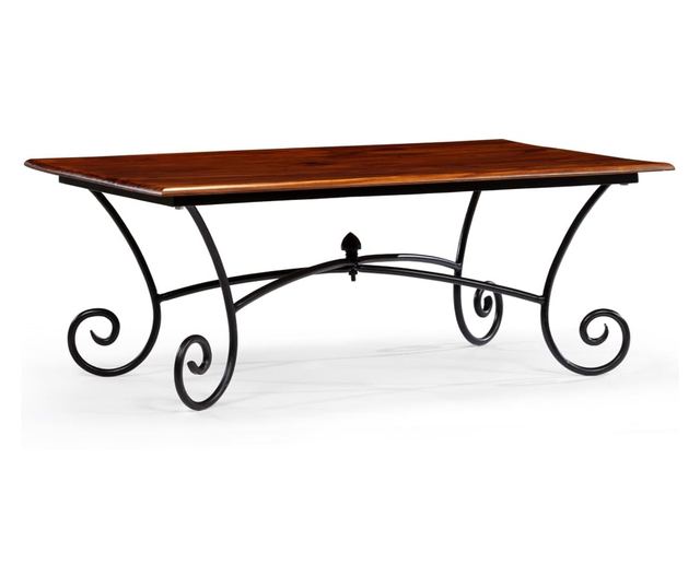 Stol za kavu, zakrivljene noge Masivno drvo sheesham 110x60x39 cm