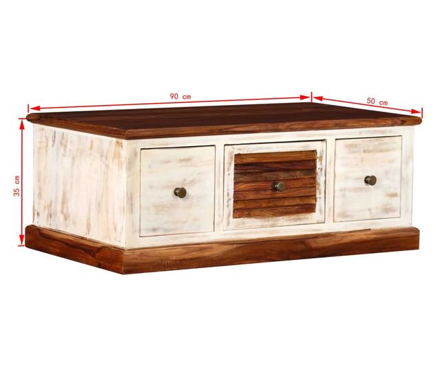 Stolić za kavu, masivno drvo palisandra i manga 90x50x35 cm