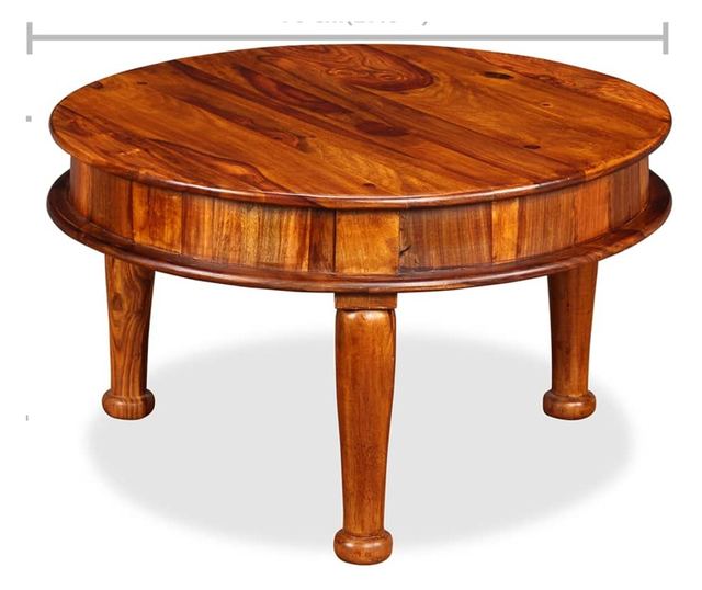 Stolić za kavu, masivno drvo sheesham, 70 x 70 x 40 cm