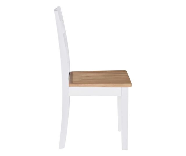 Kuhinjske stolice, 2 kom., bijele, masivno drvo hevea