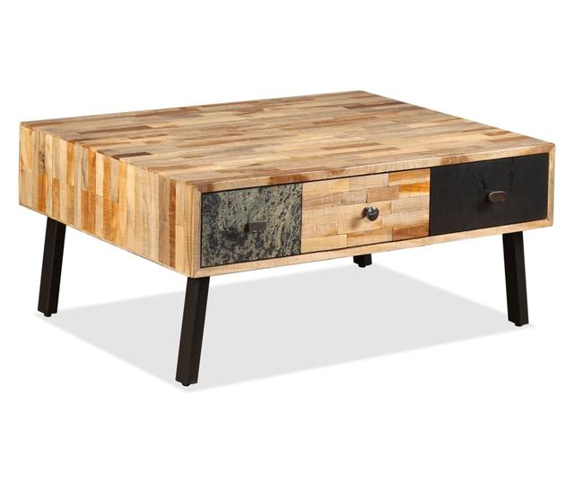 Stolić za kavu, reciklirani masivni tik 90x65x40 cm