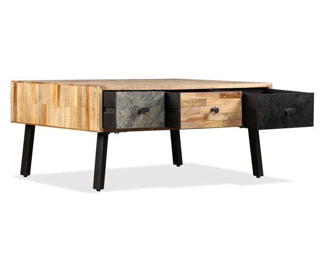 Stolić za kavu, reciklirani masivni tik 90x65x40 cm