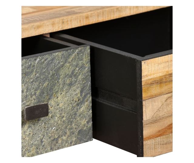 Stolić za kavu, reciklirani masivni tik 90x65x40 cm