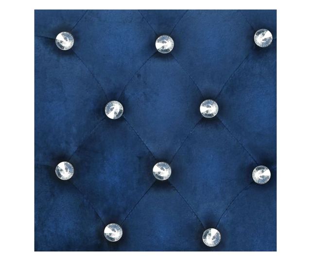 Kuhinjske stolice, 2 kom., plave, masivni hrast i baršun