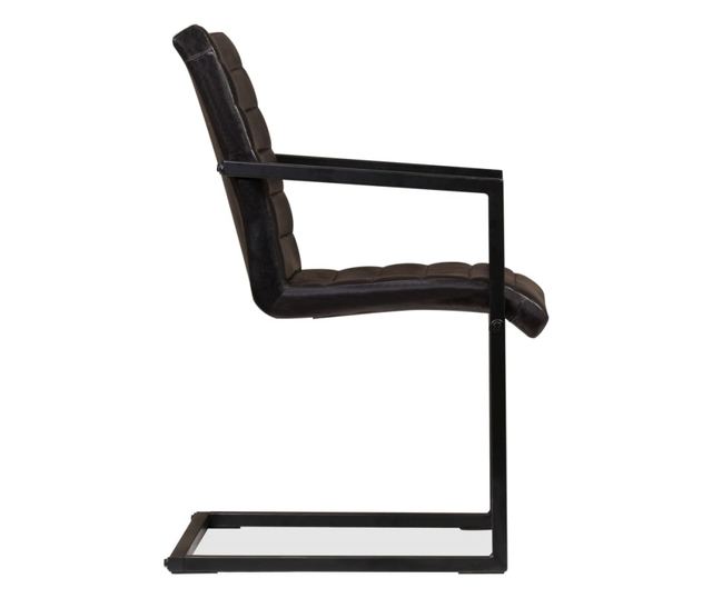 Kuhinjske stolice, 2 kom., antracit, prirodna koža