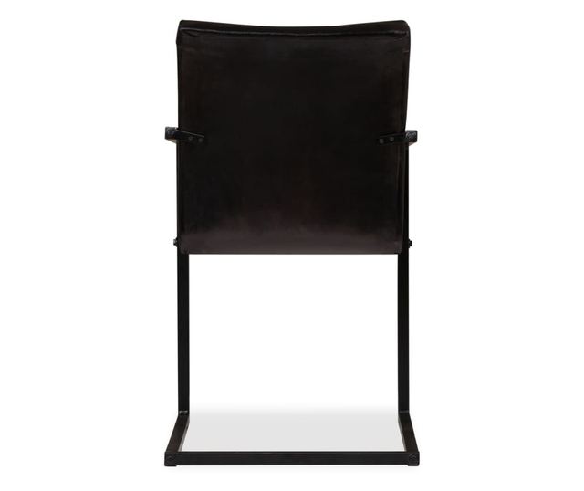 Kuhinjske stolice, 2 kom., antracit, prirodna koža