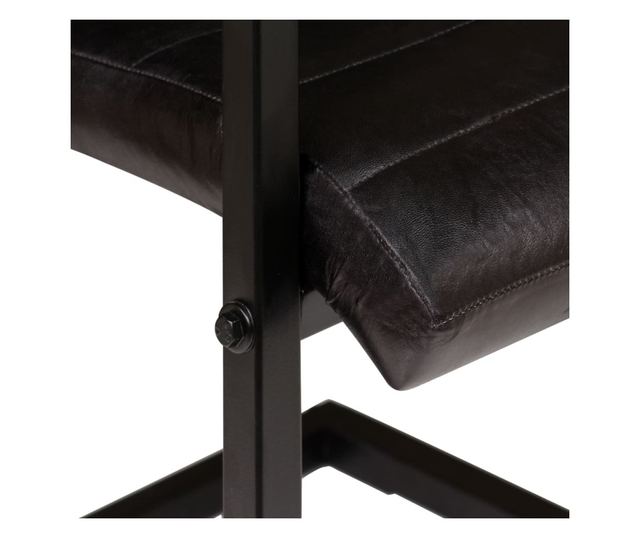 Kuhinjske stolice, 2 kom., antracit, prirodna koža