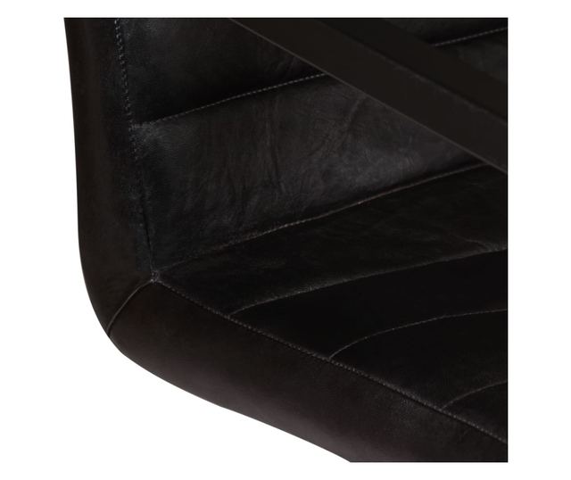 Kuhinjske stolice, 2 kom., antracit, prirodna koža