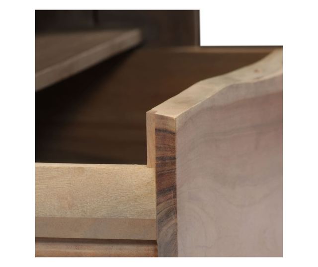 Stolić za kavu, siva, 90x50x40 cm, masivno drvo akacije