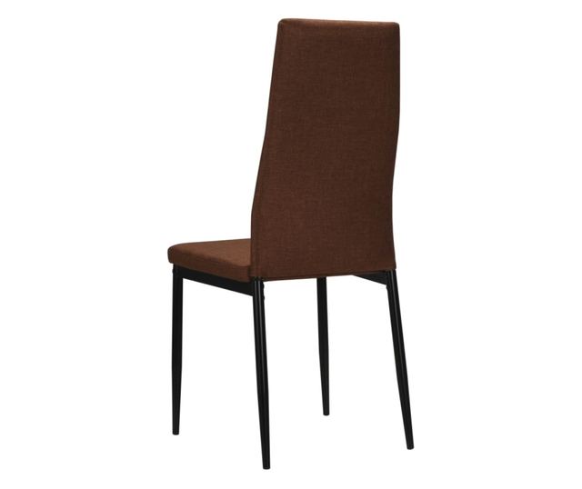 Stolice za kuhinju, 2 kom., smeđe, tekstilni materijal