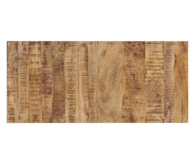 Stolić za kavu s kotačima, masivno drvo manga, 110 x 50 x 37 cm