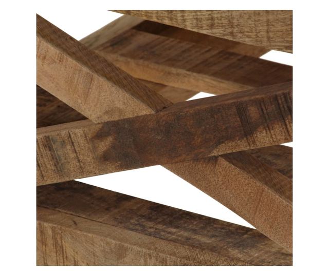 Stolić za kavu s kotačima, masivno drvo manga, 110 x 50 x 37 cm