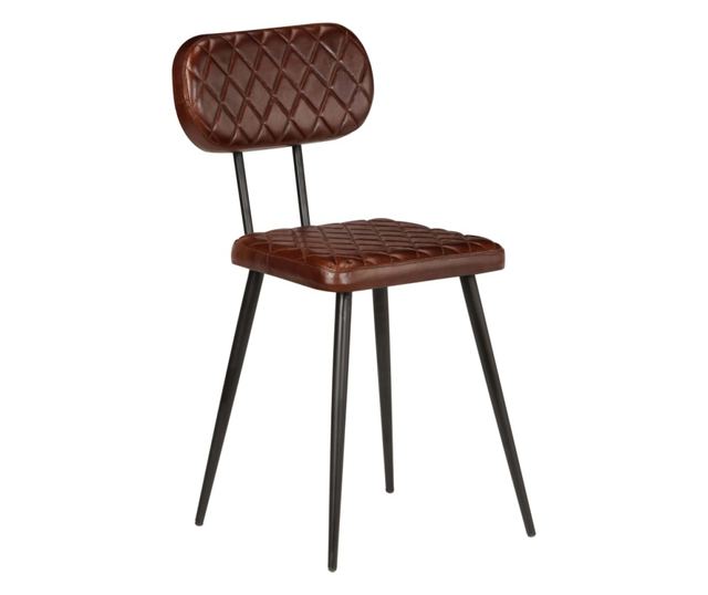 Kuhinjske stolice, 2 kom., smeđe, prirodna koža