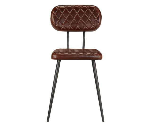 Stolice za blagovaonicu, 4 kom., smeđe, prirodna koža