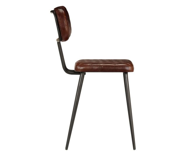 Kuhinjske stolice, 2 kom., smeđe, prirodna koža