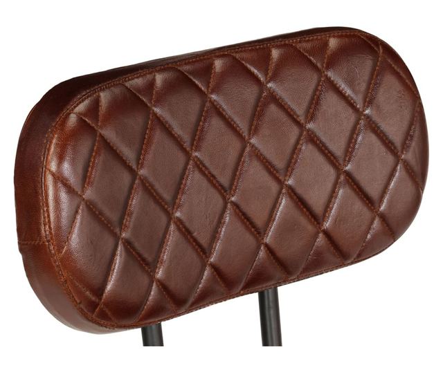 Kuhinjske stolice, 2 kom., smeđe, prirodna koža