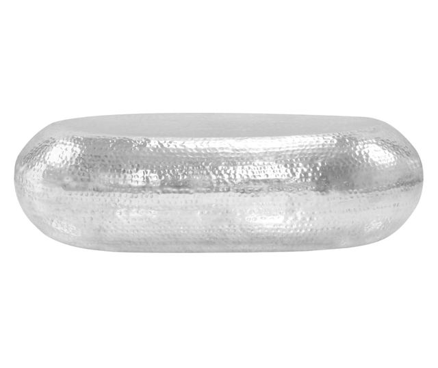 Stolić za kavu, srebrni, 100 x 50 x 28 cm, aluminij
