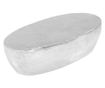 Stolić za kavu, srebrni, 100x50x28 cm, kovan aluminij