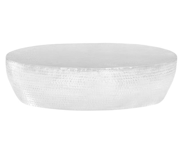 Stolić za kavu, srebrni, 100x50x28 cm, kovan aluminij