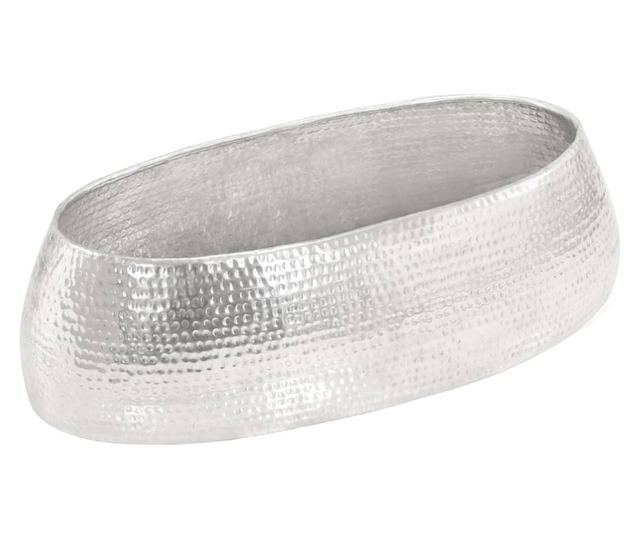 Stolić za kavu, srebrni, 100x50x28 cm, kovan aluminij