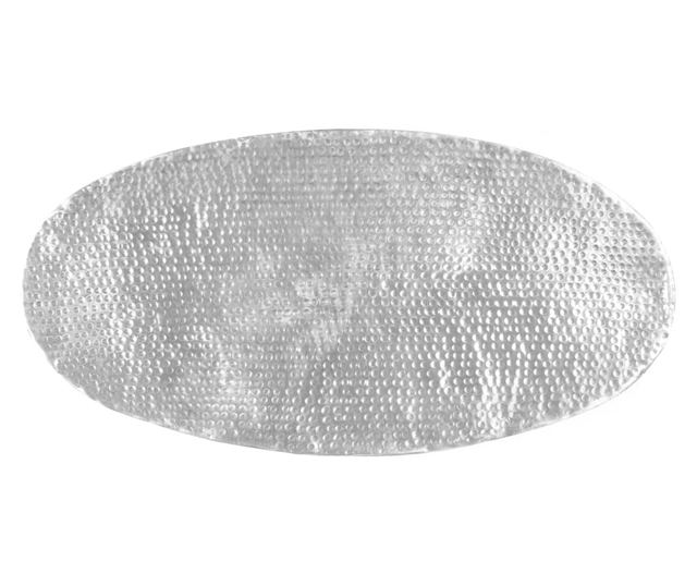 Stolić za kavu, srebrni, 100x50x28 cm, kovan aluminij