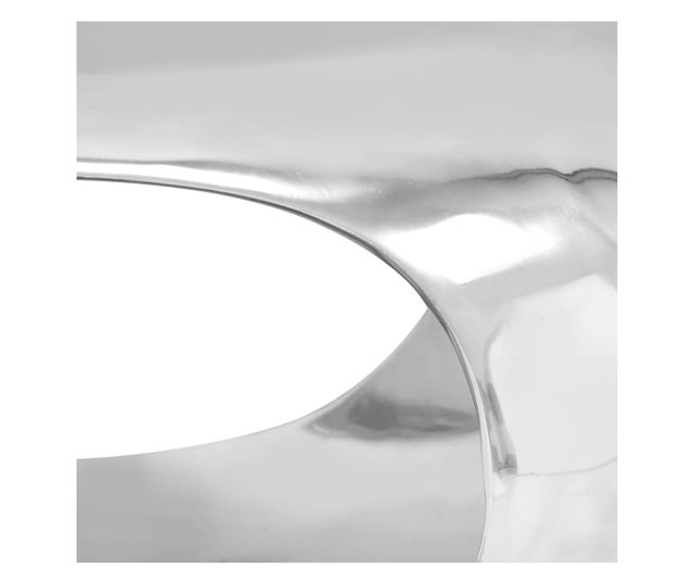 Stolić za kavu, srebrni, 70x70x32 cm, lijevani aluminij