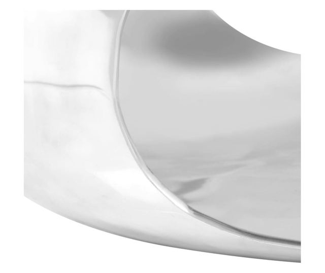 Stolić za kavu, srebrni, 70x70x32 cm, lijevani aluminij