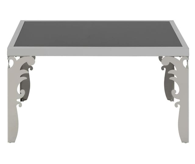 Stolić za kavu s ogledalom, 80x60x44 cm, čelik i staklo