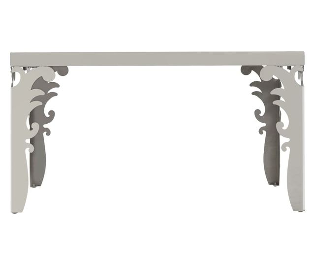 Stolić za kavu s ogledalom, 80x60x44 cm, čelik i staklo