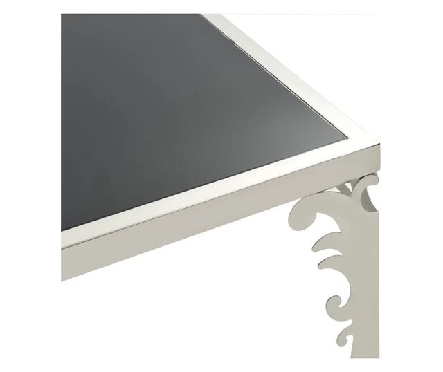 Stolić za kavu s ogledalom, 80x60x44 cm, čelik i staklo