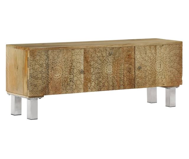 TV komoda, 118x30x45 cm, masivno drvo manga