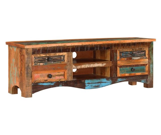 TV komoda, 120 x 30 x 40 cm, reciklirano masivno drvo