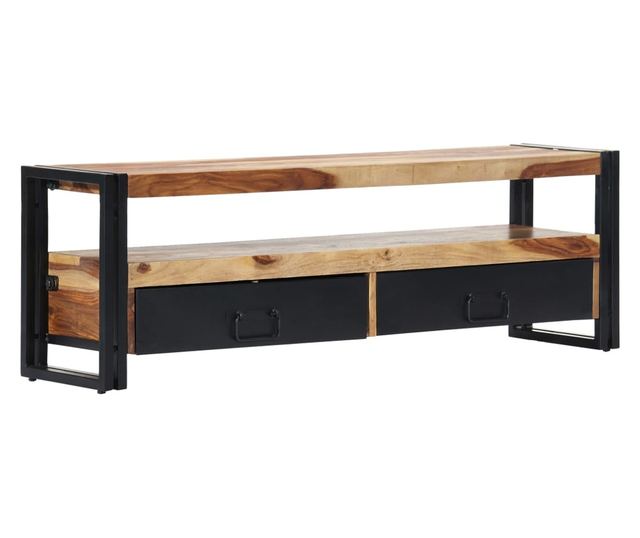 TV komoda, 120x30x40 cm, masivno drvo sheesham